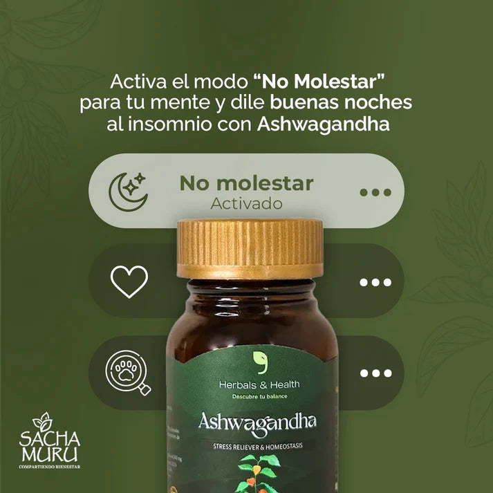 Ashwagandha x 120 Cápsulas - ¡Basta de vivir Agotado y Estresado!