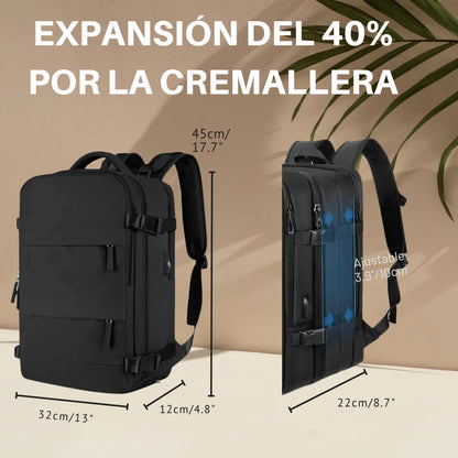 Maleta Viajera®️ - EXPANDIBLE con Puerto USB 🎒✈️